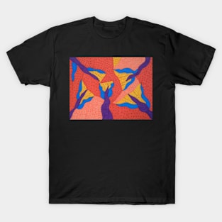 Warm Tones Expressive Abstract Art T-Shirt